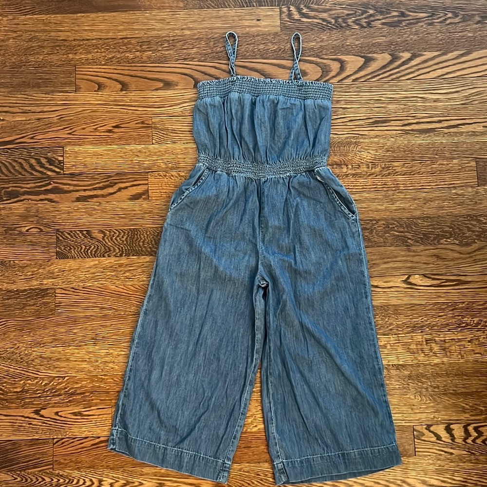 GAP girls chambray jumpsuit